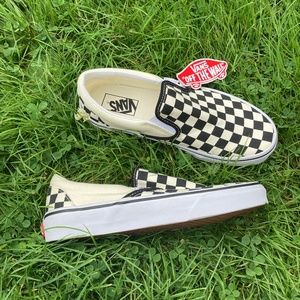 💕checkered vans slip-ons💕